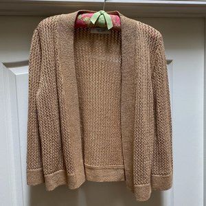 Jones Studio Metallic Gold Cardigan